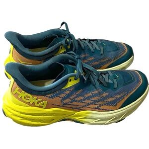 Hoka One One Mens Speedgoat 5 Trail Running Size 10D Blue Coral Vibram